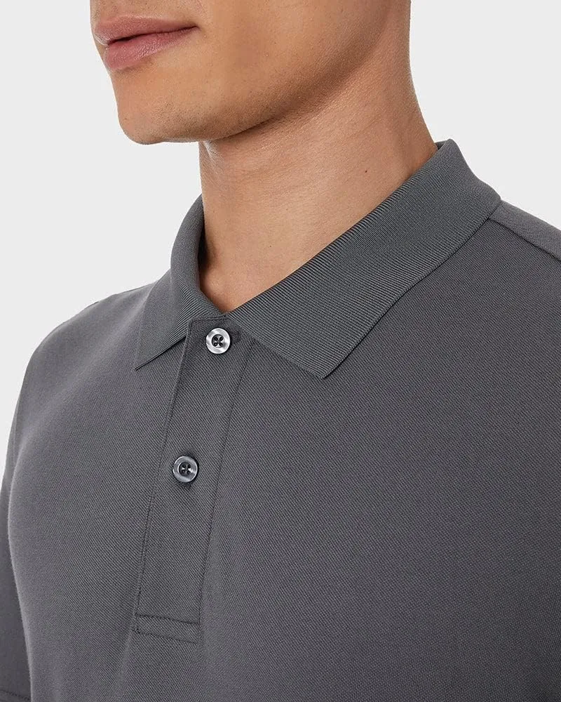 32 Degrees Mens Regular-Fit Short Sleeve Cotton Pique Polo Shirt | Golf | Office