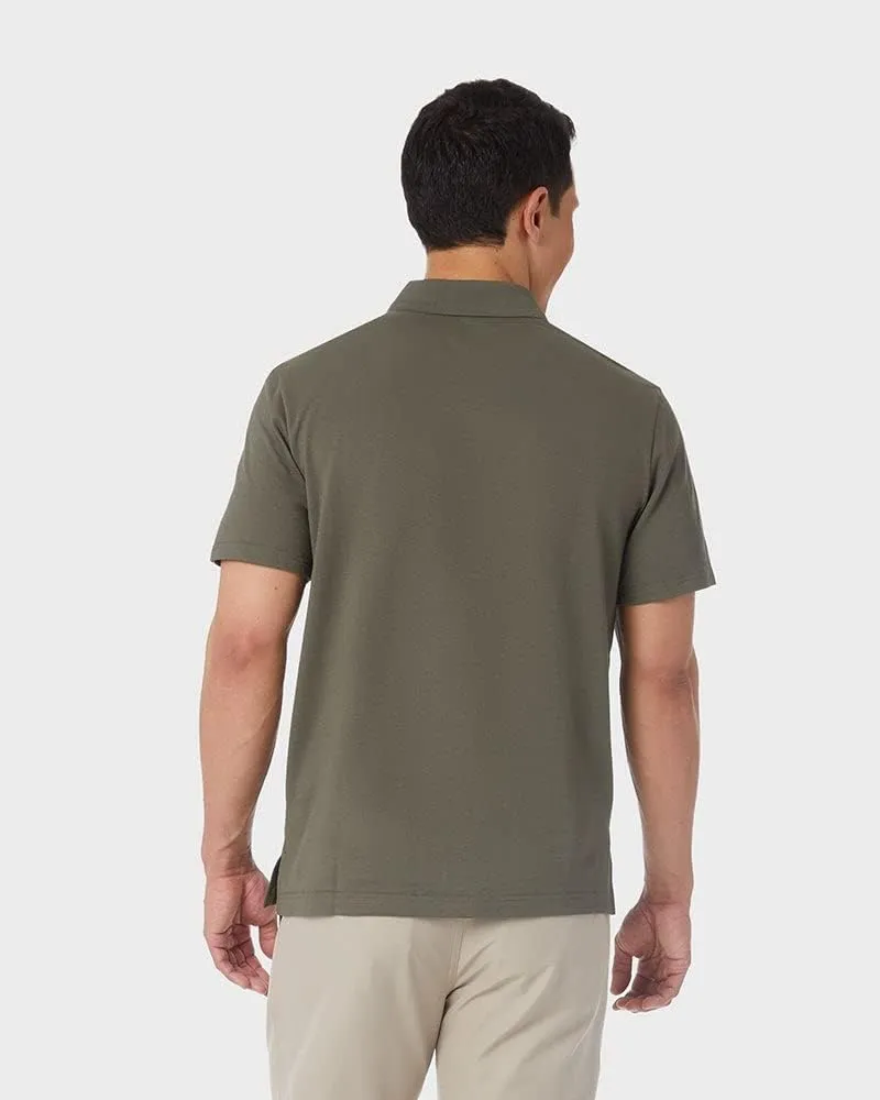 32 Degrees Mens Regular-Fit Short Sleeve Cotton Pique Polo Shirt | Golf | Office