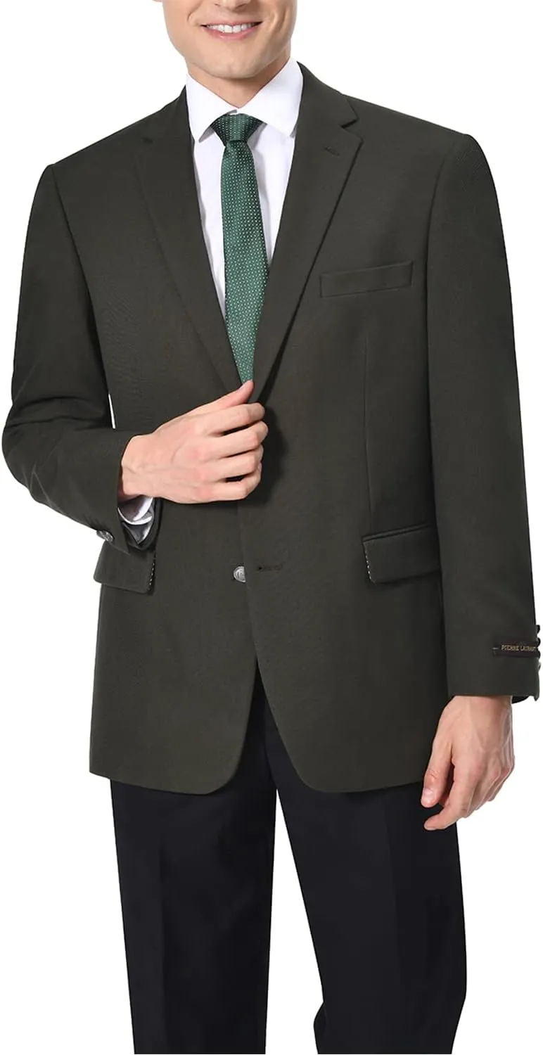 AMY ZHU Men's Sport Coat Classic Fit Stretch Blazer 2 Button Suit Jacket
