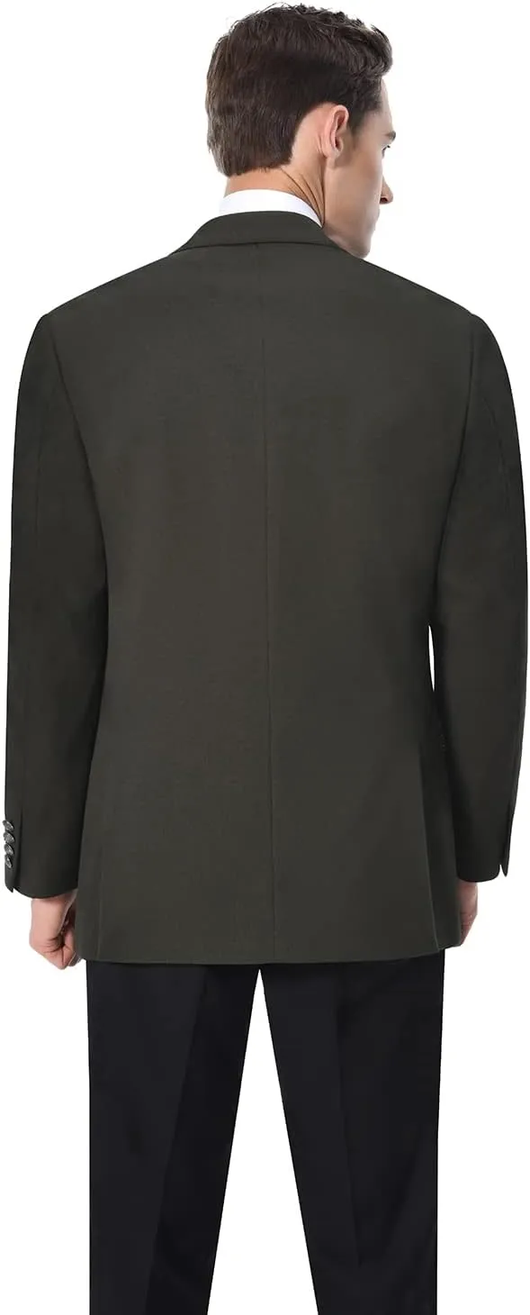 AMY ZHU Men's Sport Coat Classic Fit Stretch Blazer 2 Button Suit Jacket