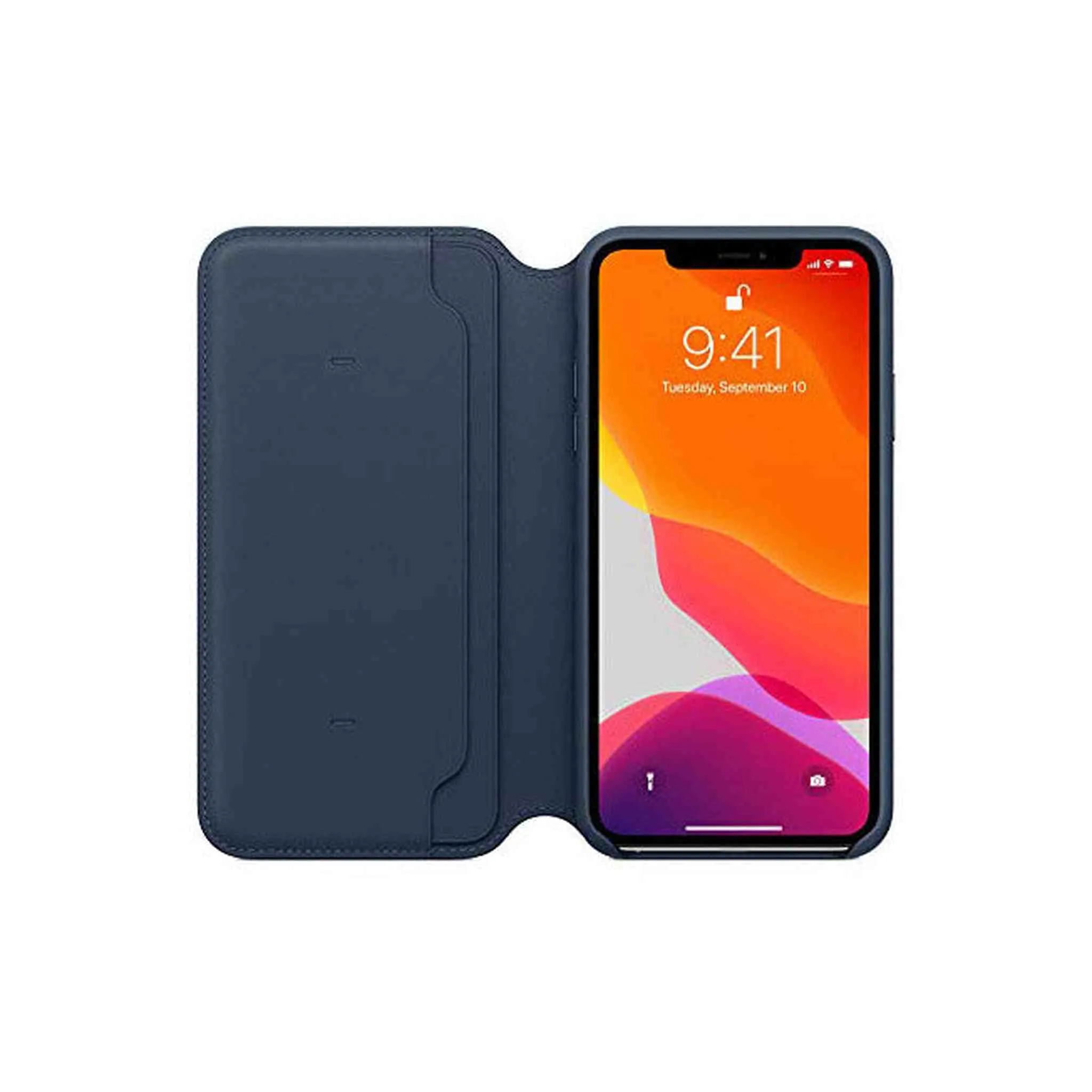 Apple Leather Folio (for iPhone 11 Pro Max) - Deep Sea Blue