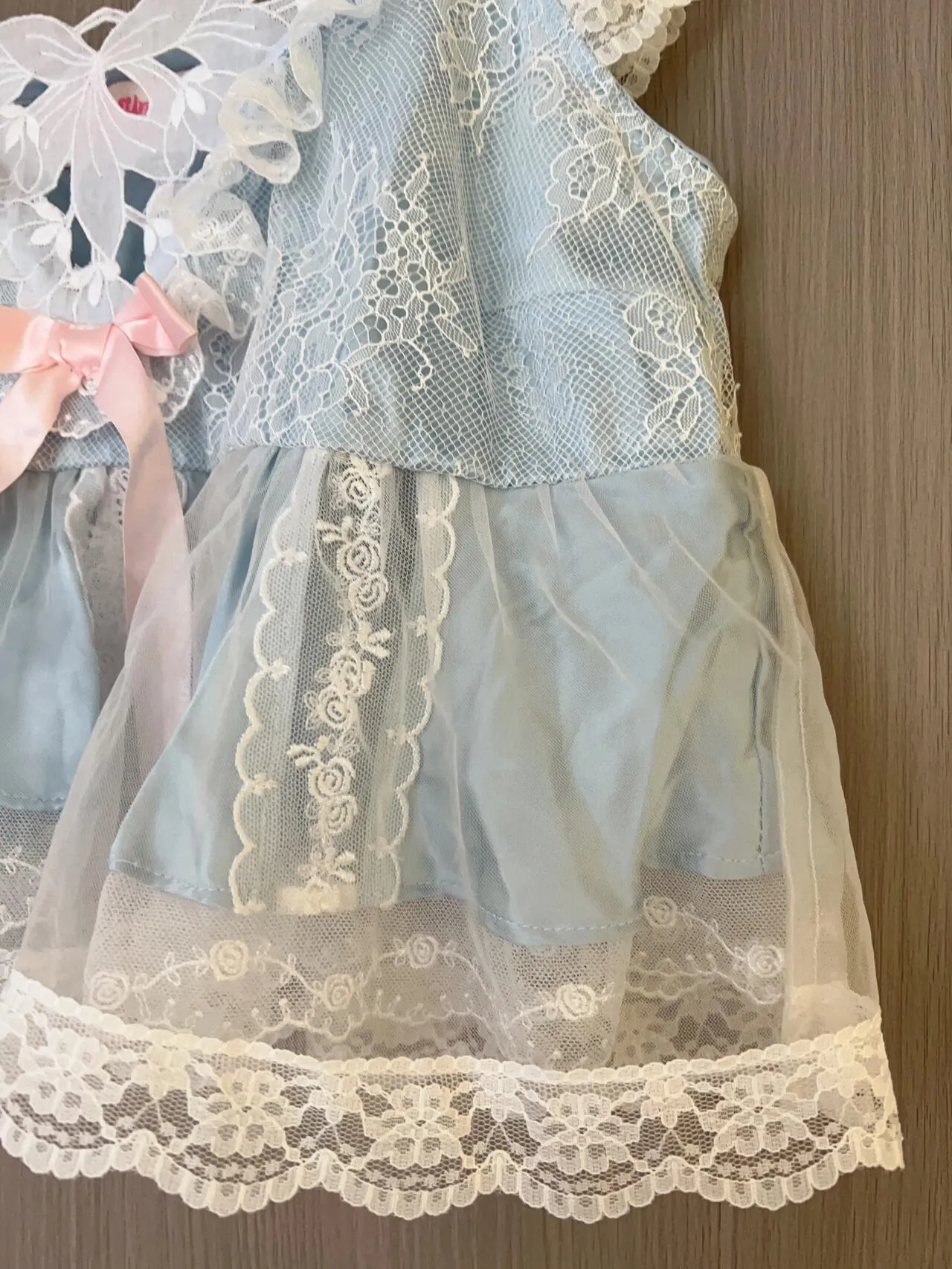 [August unicorn] Blue Moonlight Handmade Drop Top Skirt Set