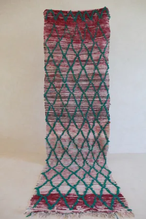AZILAL  Runner Vintage Moroccan Runner Rug. Modern Design.