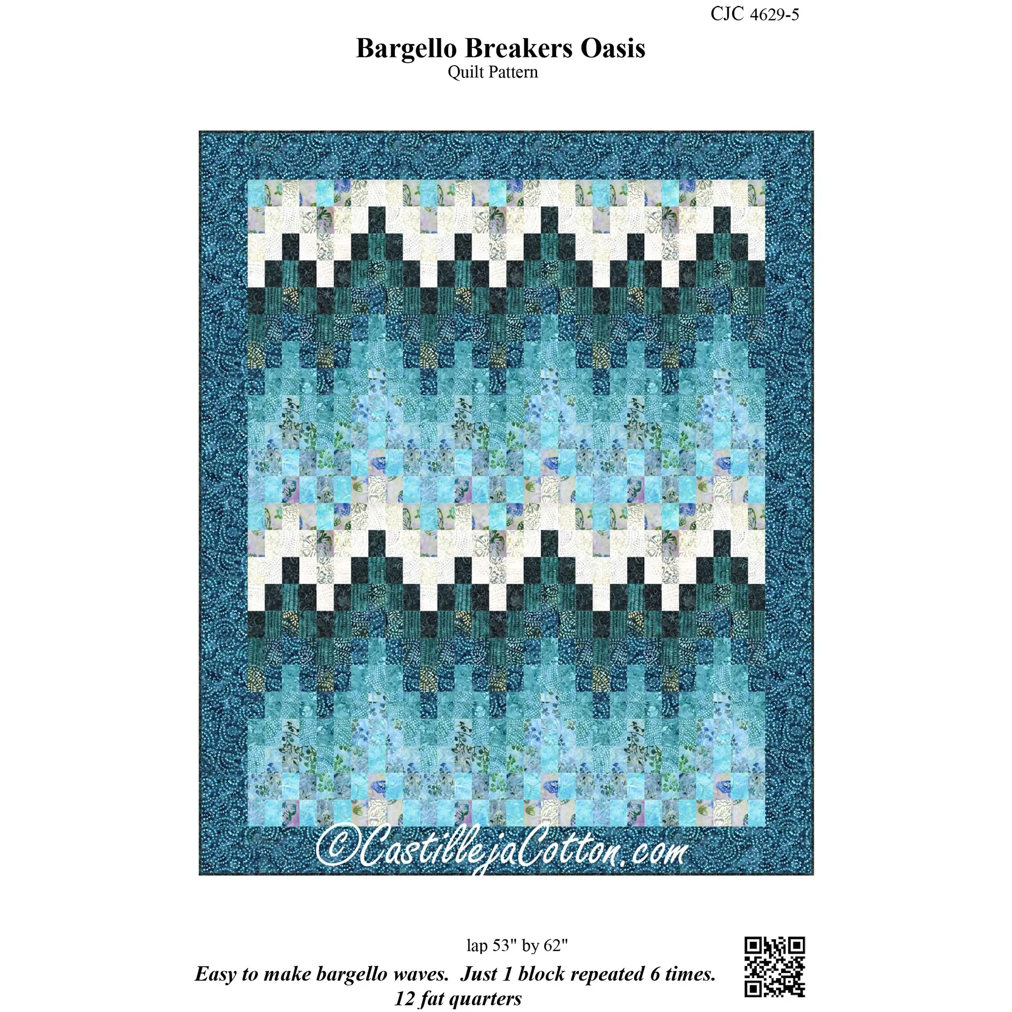 Bargello Breakers Oasis Quilt Pattern CJC-46295 - Paper Pattern