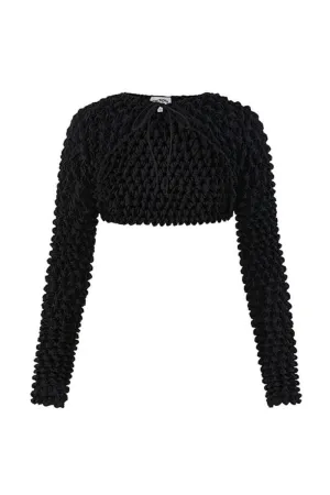 BLACK PIPER POPCORN PLEATS SLEEVES