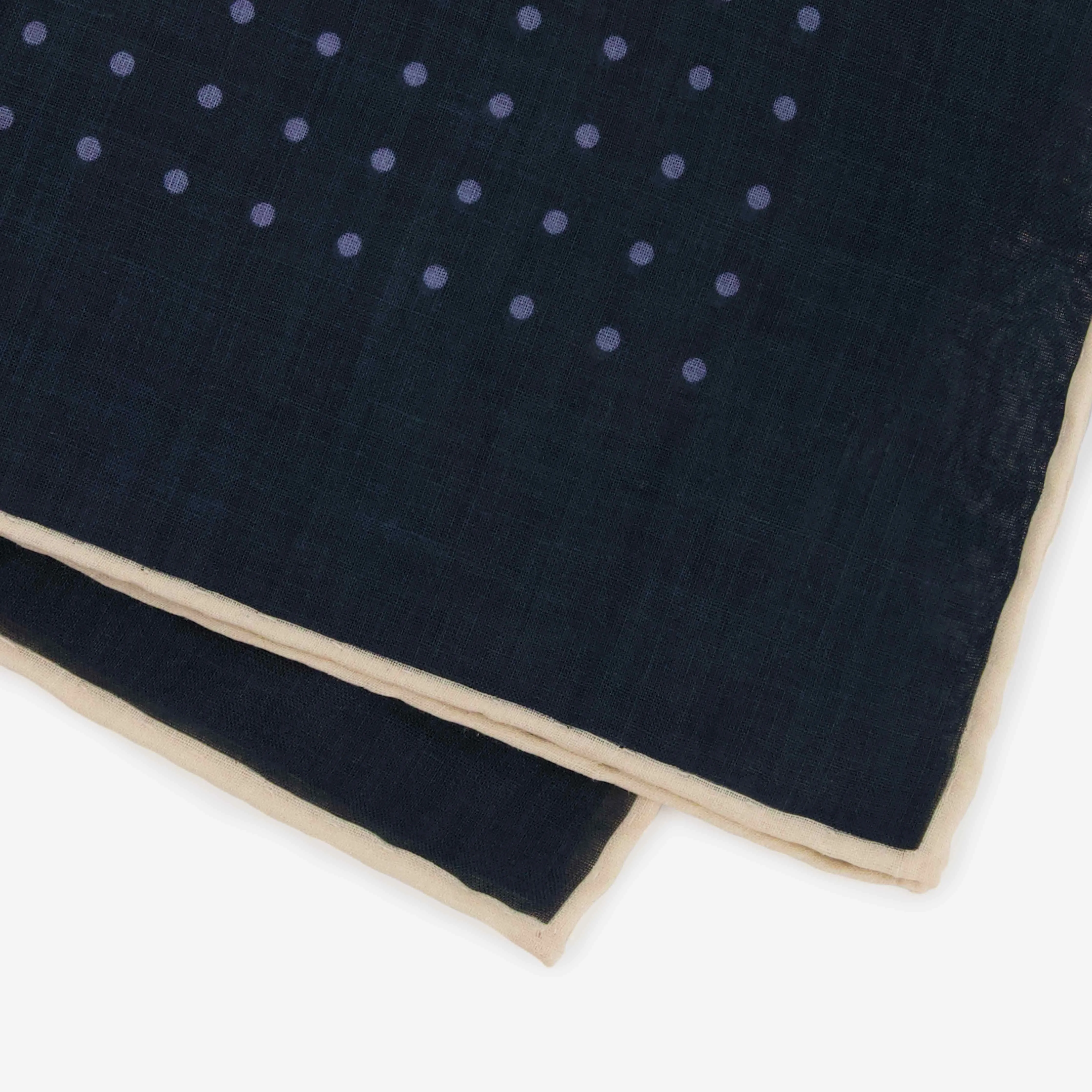 Classic Dot Navy Pocket Square