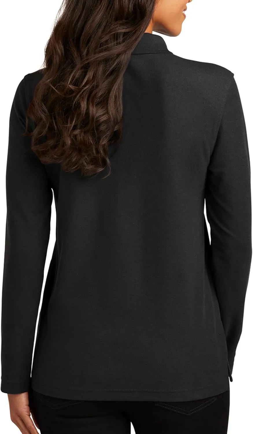 Custom Embroidered Long Sleeve Polo Shirt for Women Personalized Embroidery Text Name