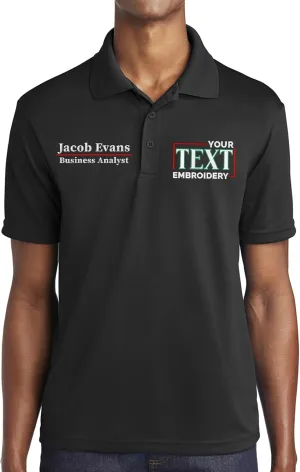 Custom Polo Shirt for Men Personalized Embroidered Short Sleeve Polo Golf Shirt Add Your Text Name