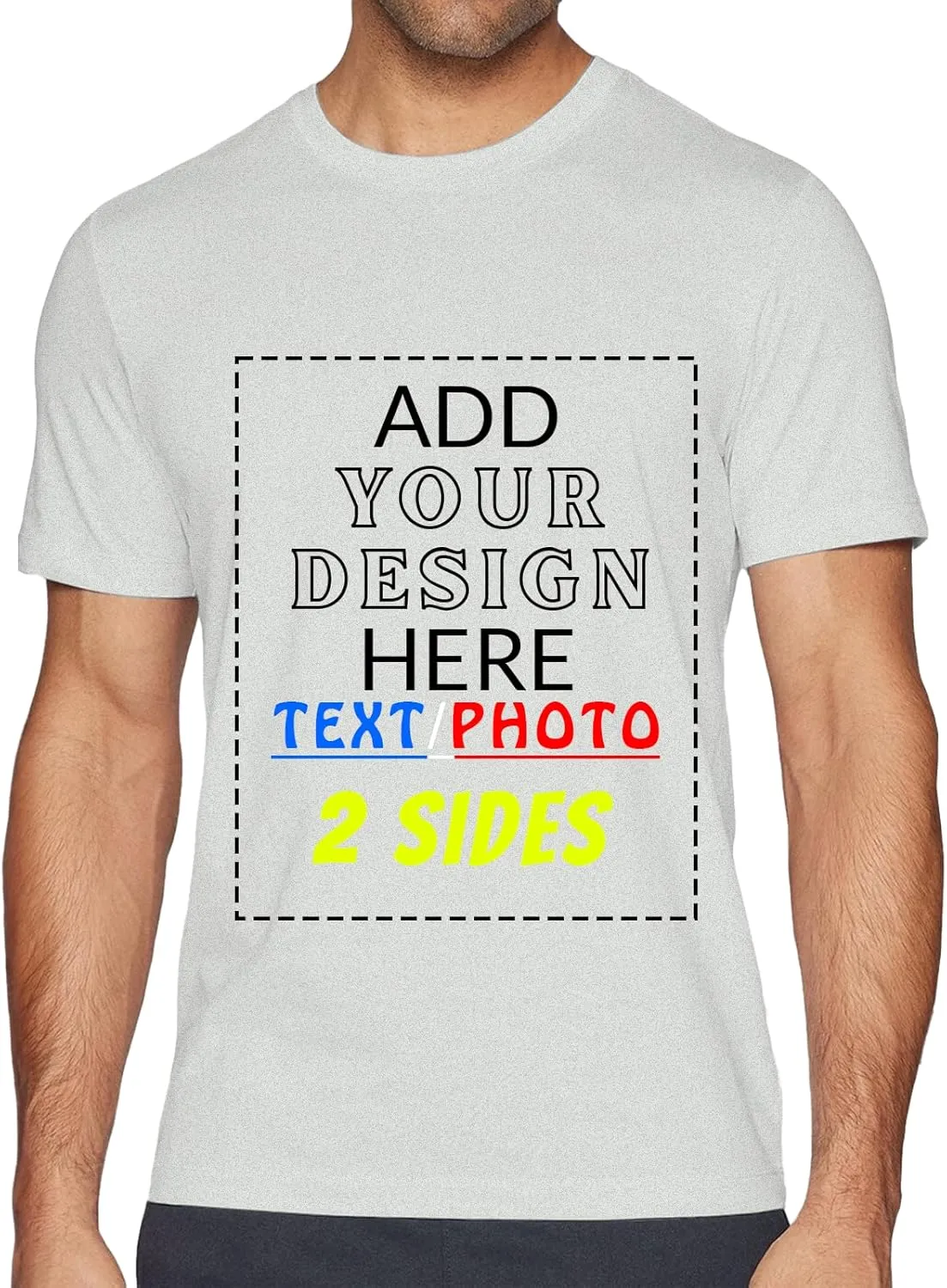 Custom T Shirts for Men Women, Personalized Funny Shirt Design with Your Name Logo Text Print, Design Your Own Shirts