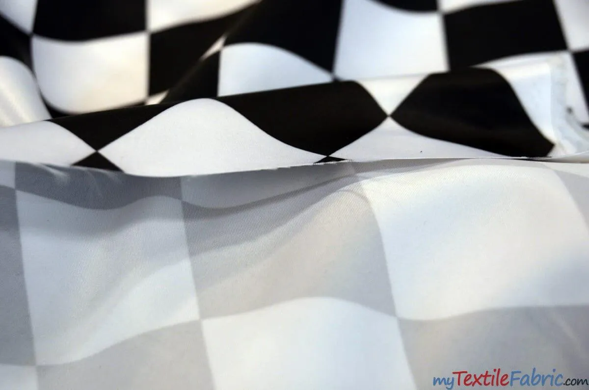 Harlequin Satin Print | Dull Satin Print | 58/60" Wide | Diamond Rhombus Print |