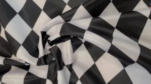 Harlequin Satin Print | Dull Satin Print | 58/60" Wide | Diamond Rhombus Print |