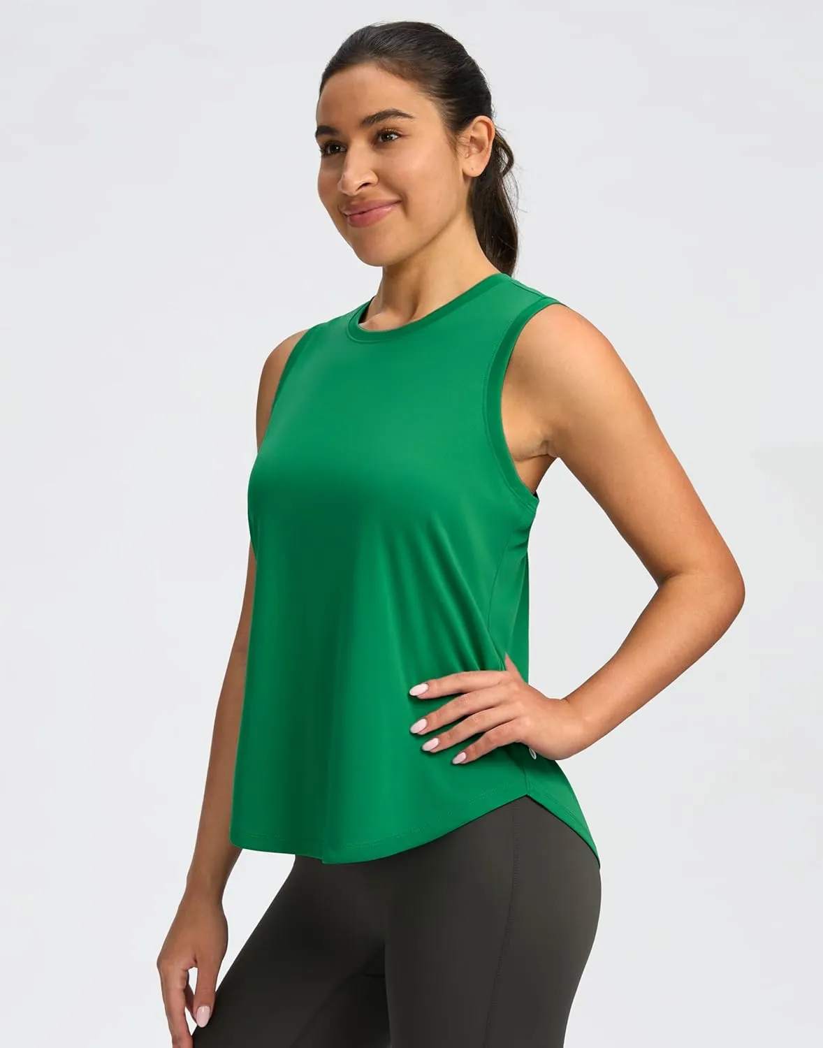 SANTINY Women's Sleeveless Workout Tops Lightweight Tennis Yoga Gym Athletic Running Shirts Racerback Tank Tops for Women