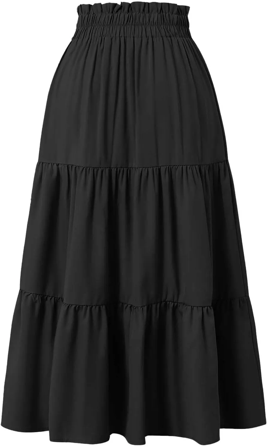 Summer Dresses for Women 2025 Tiered Maxi Skirt for Women Casual Comfy High Waisted Vacation A-Line Flowy Long Skirts