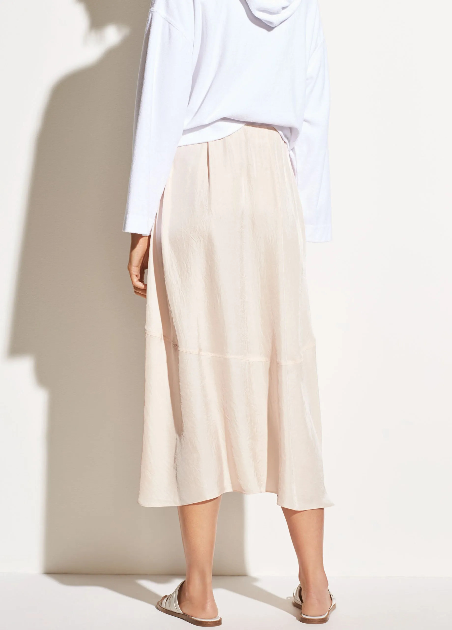 Twist Drape Skirt in Oat Blush