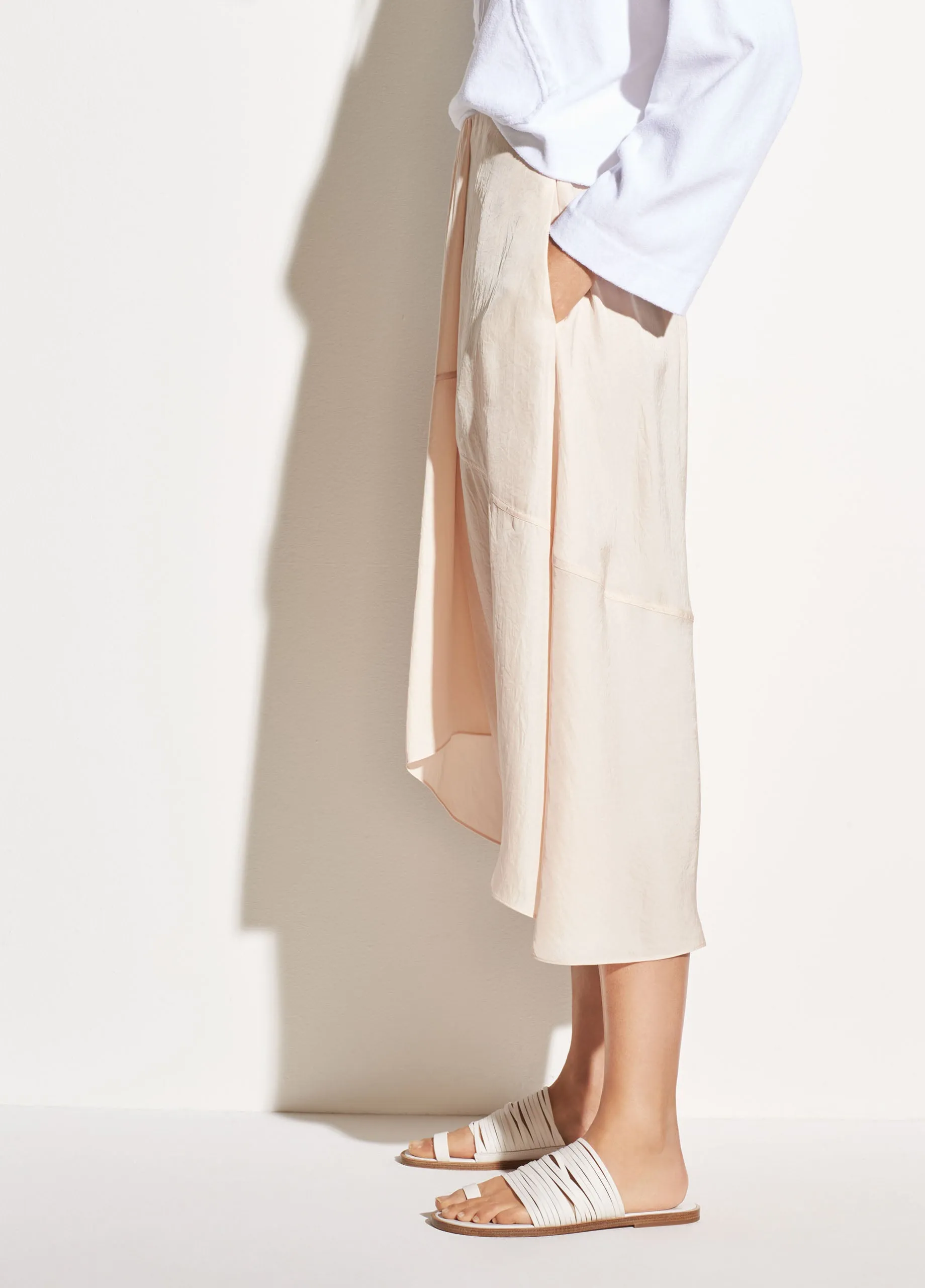 Twist Drape Skirt in Oat Blush