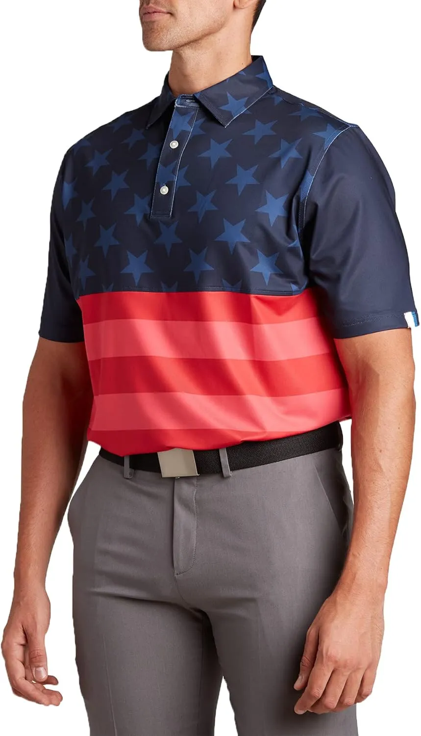 U Suck at Golf Mens Golf Polo - Dry Fit Golf Polo Shirts for Men - High Performance Golf Club Apparel Company