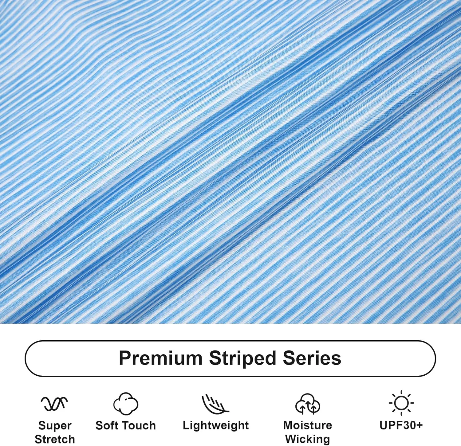 WARHORSEE Mens Golf Shirt Short Sleeve Striped Golf Polo Shirts for Men Moisture Wicking Performance Dry Fit Polo Shirts